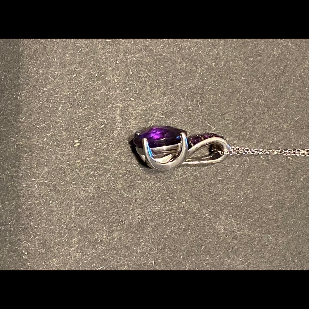 NWOT AFRICAN AMETHYST STERLING NECKLACE - Picture 4 of 6